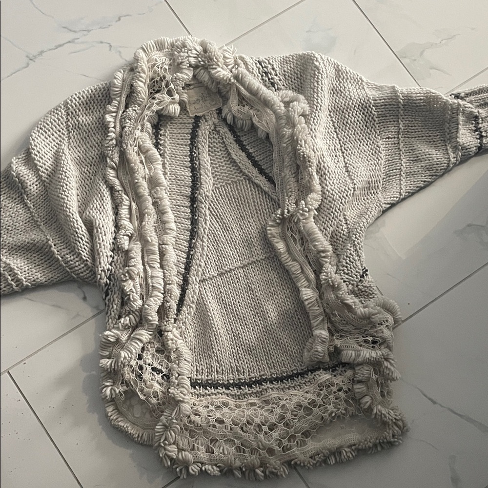 Angel Of The North Cream Knit Cardigan